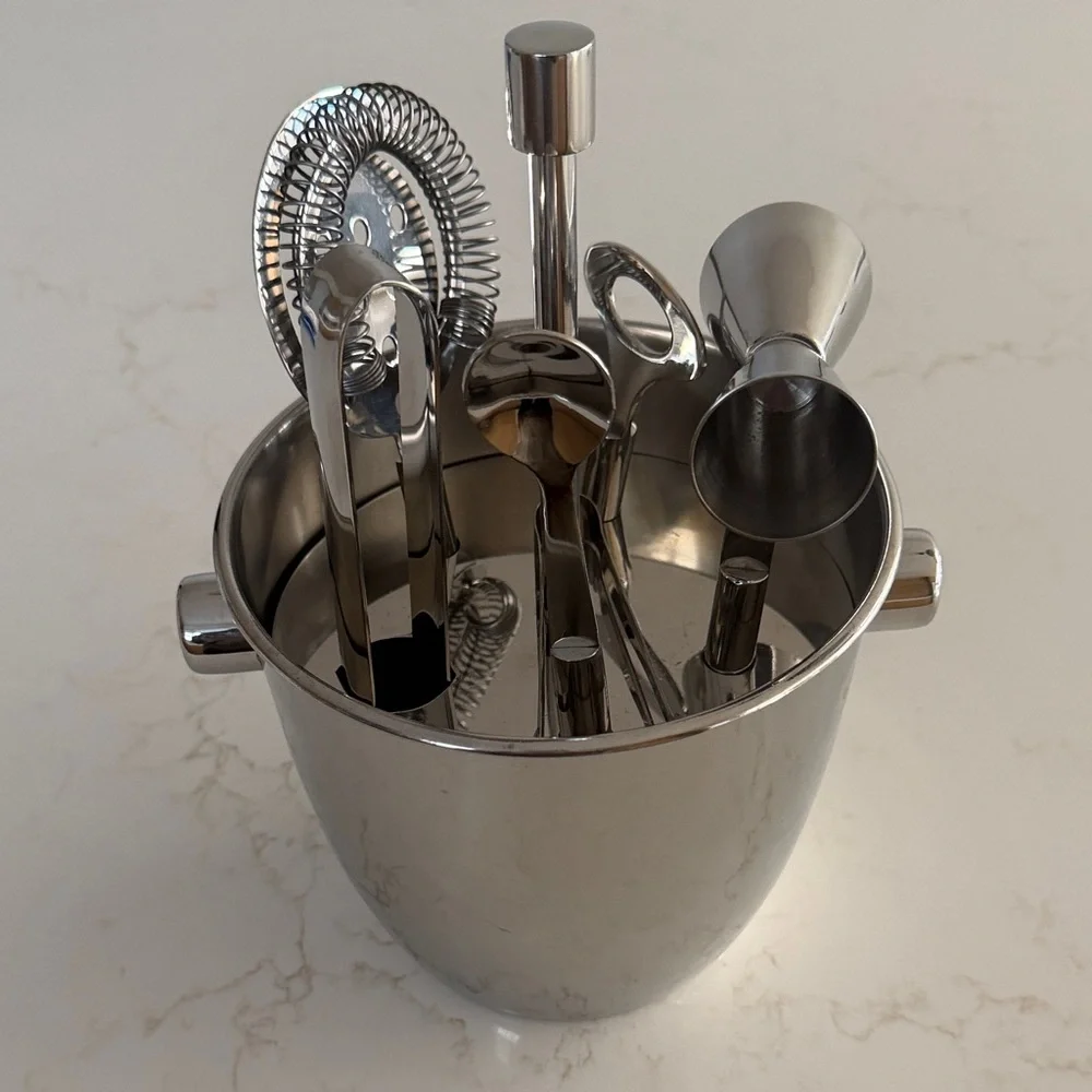 Crate & Barrel Stainless Steel Bar Tool Set
